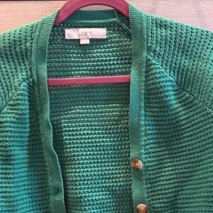 LOFT Green Cardigan